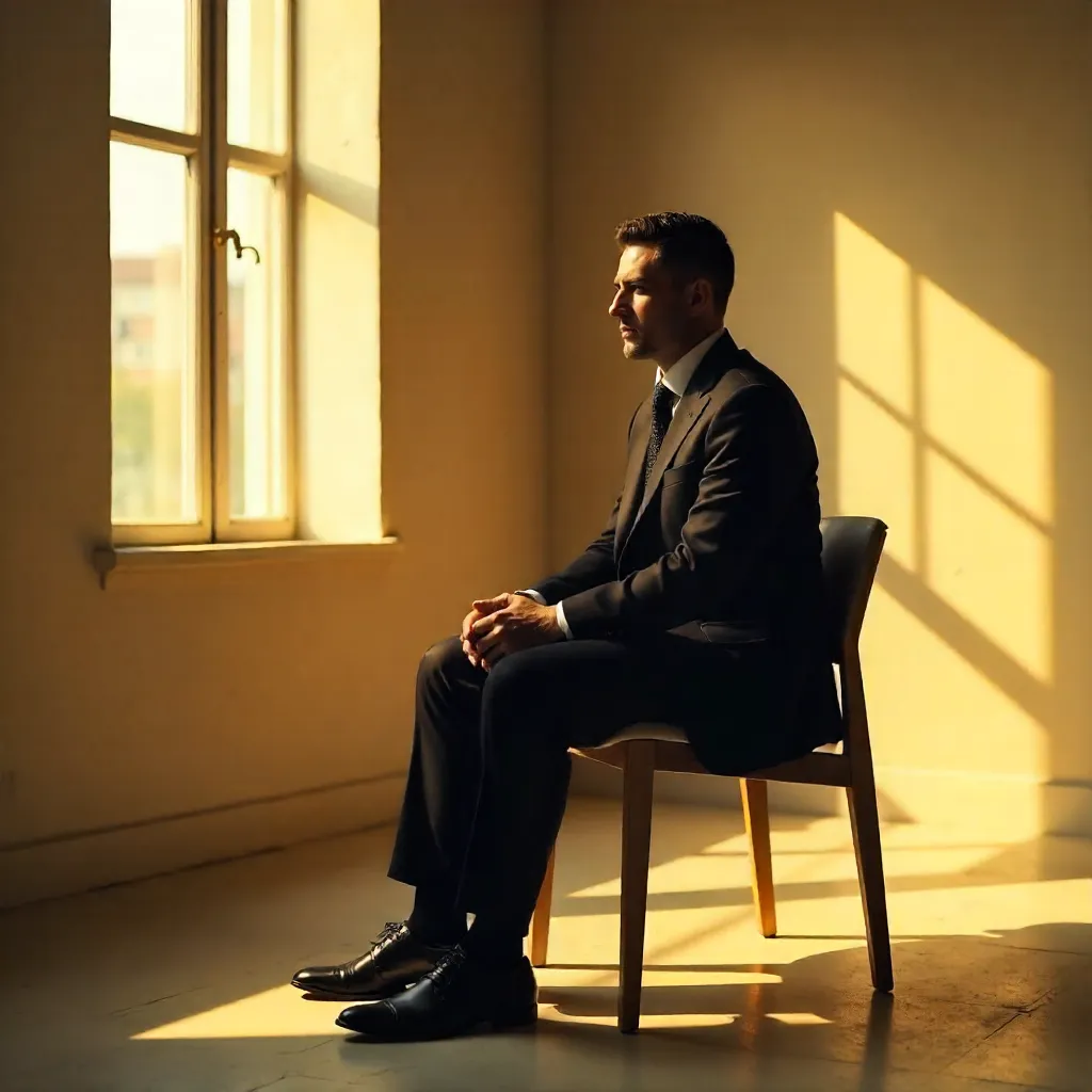 Sunlit Room Shadow Portrait