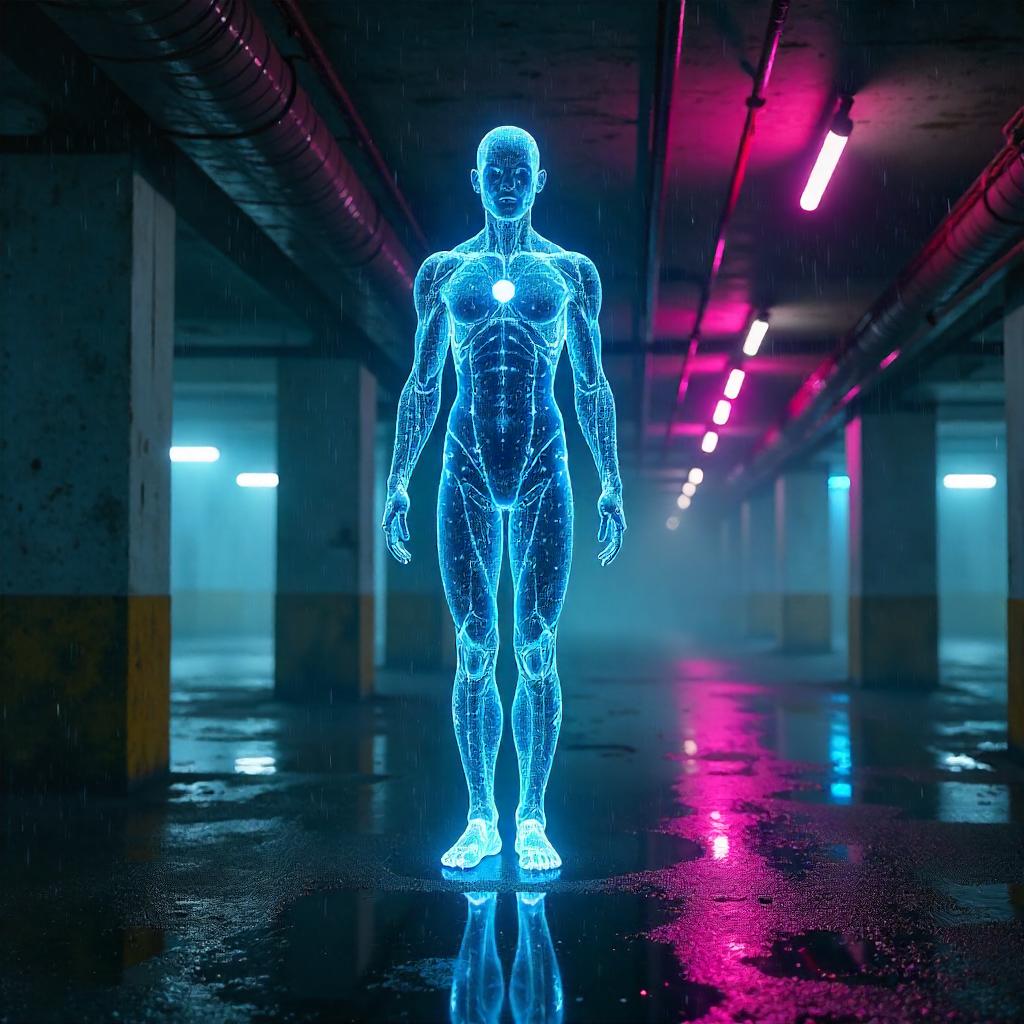 AI Construct Emerges in a Parking Garage