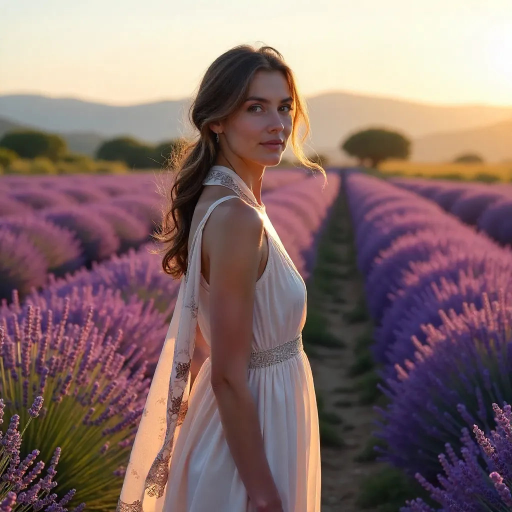 Serene Portrait in a Lavender Field, Türkiye