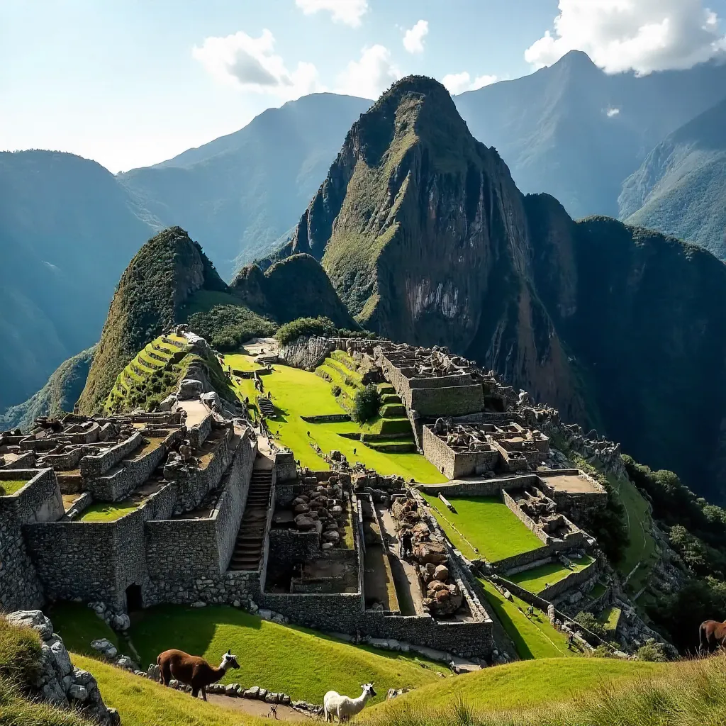 Terraced Machu Picchu in the Andes