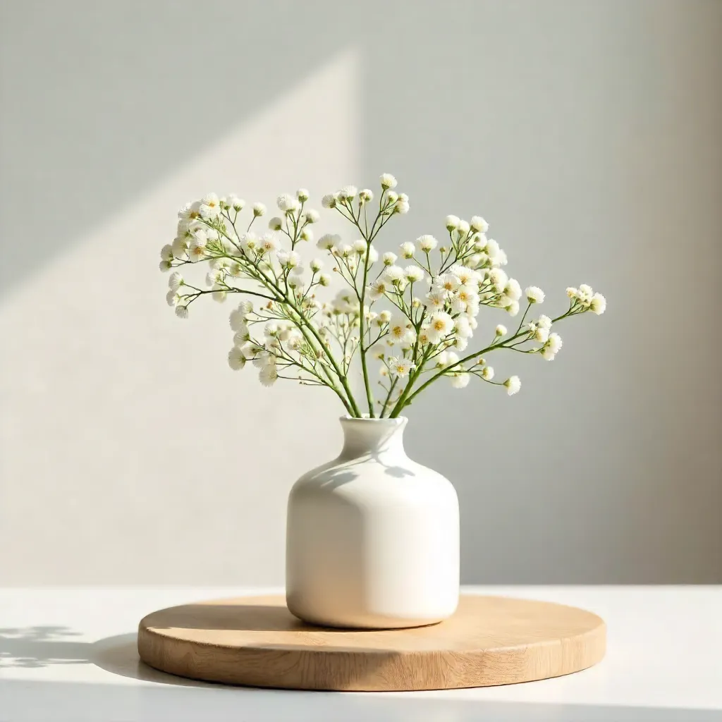 Serene Minimalist Baby's Breath in Vase