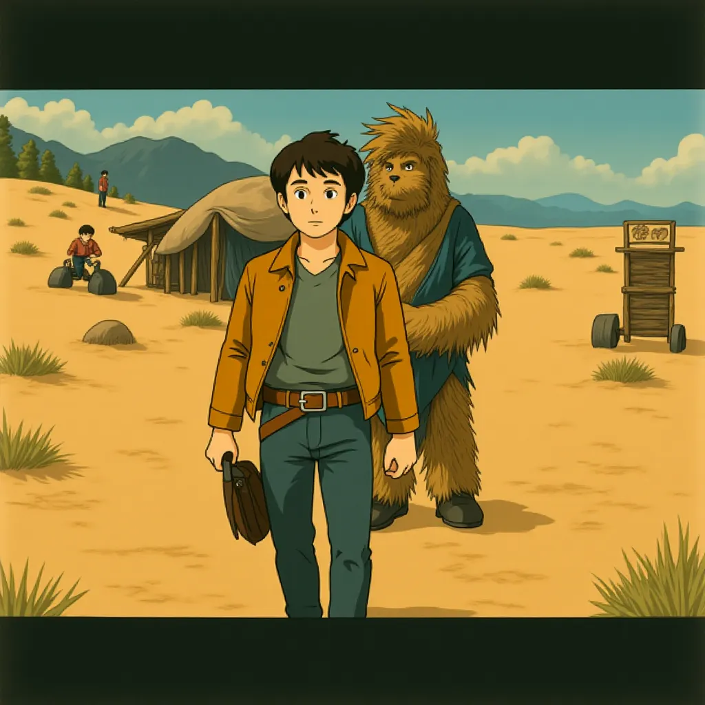 Alden Ehrenreich and Joonas Suotamo in Solo: A Star Wars Story (2018) - Anime style