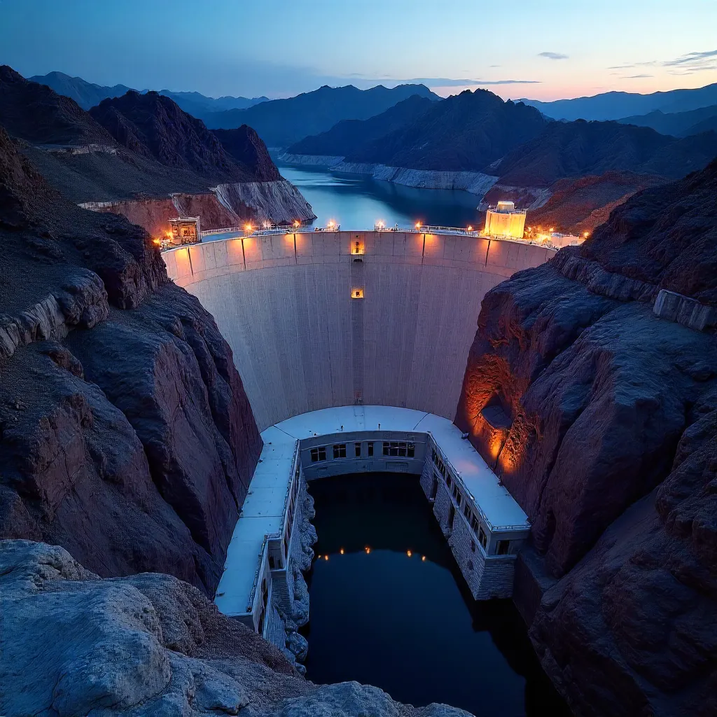 Blue Hour Majesty: Hoover Dam at Dusk