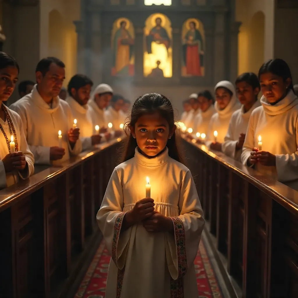 Candlelight Vigil Among Ethiopian Orthodox Worshipers