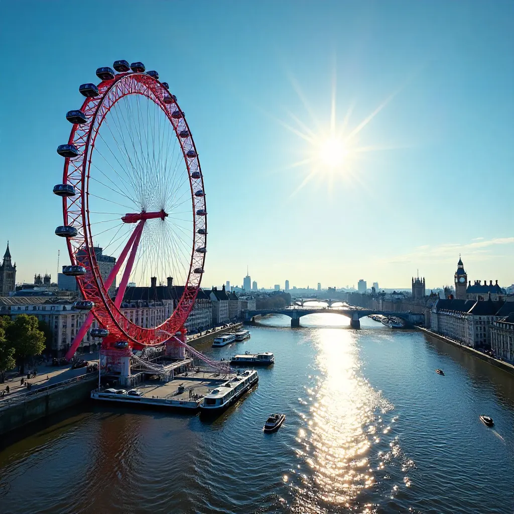 Stunning London Eye View Over the Thames