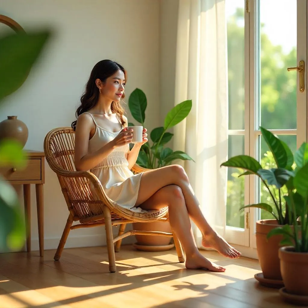 Sunlit 3D Sunroom Portrait