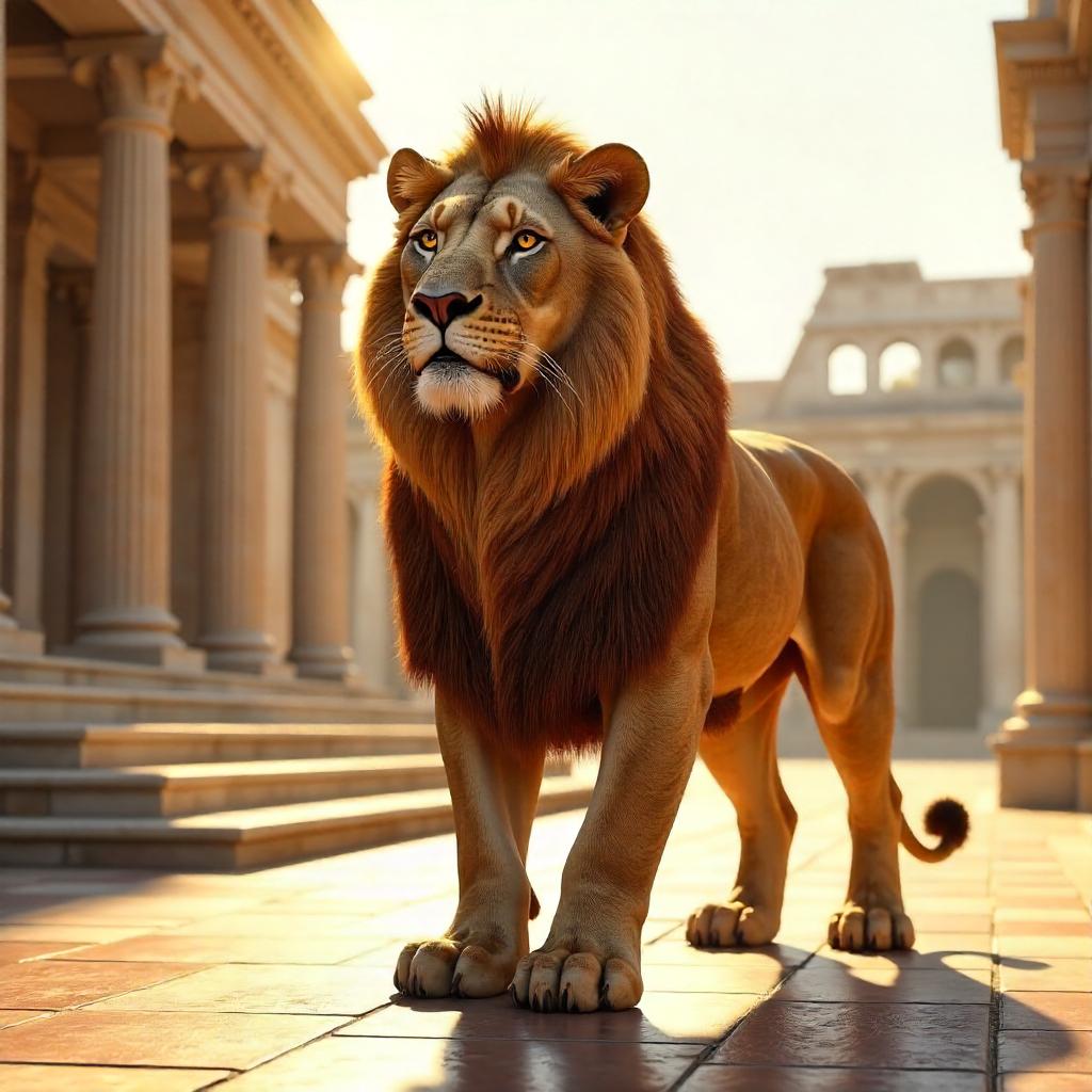 Roman Lion: A High-Detail 3D Render