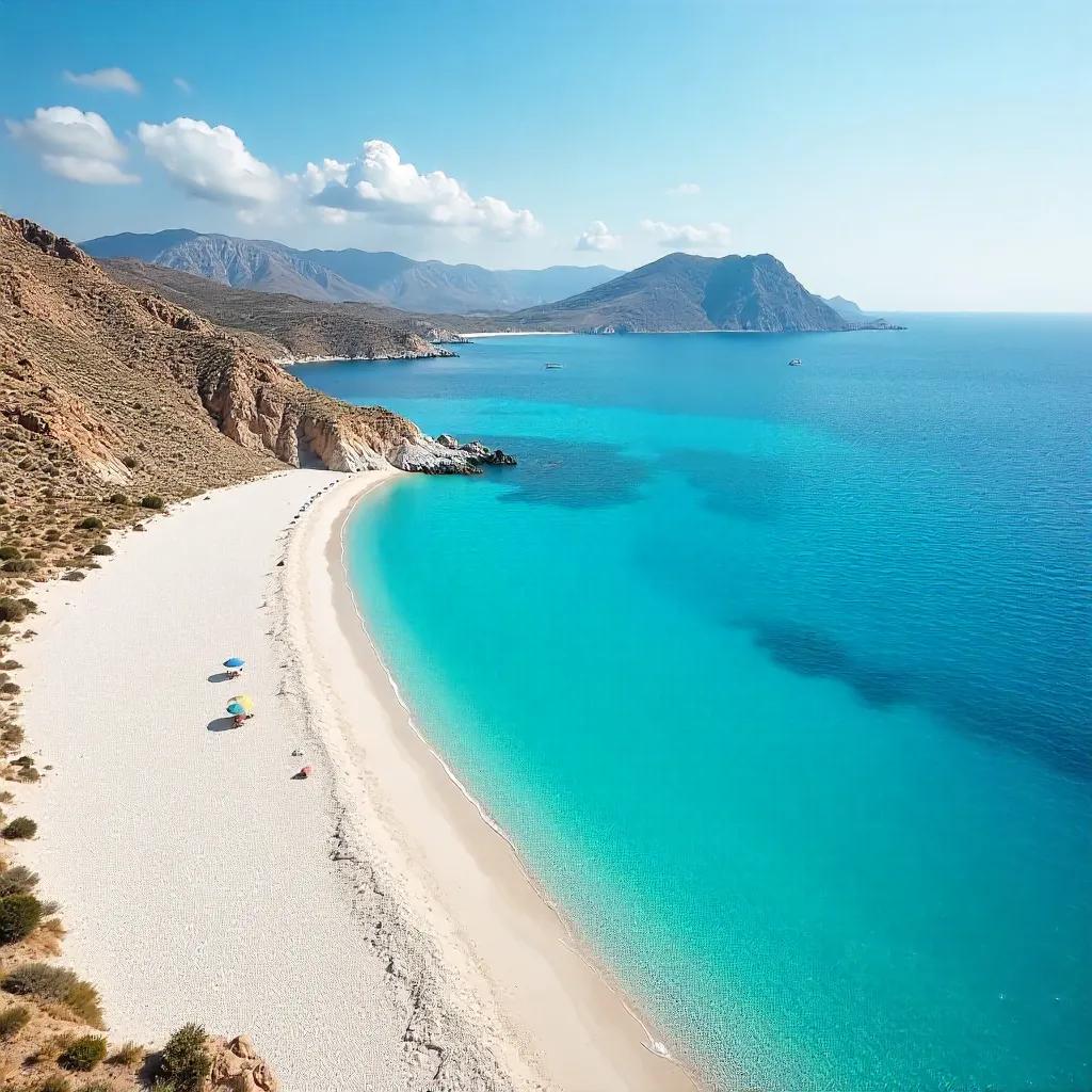 Stunning Aerial View of Elafonissi Beach, Greece