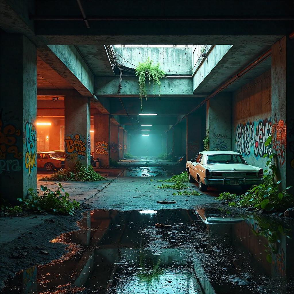 Photorealistic Ruins in a Parking Garage