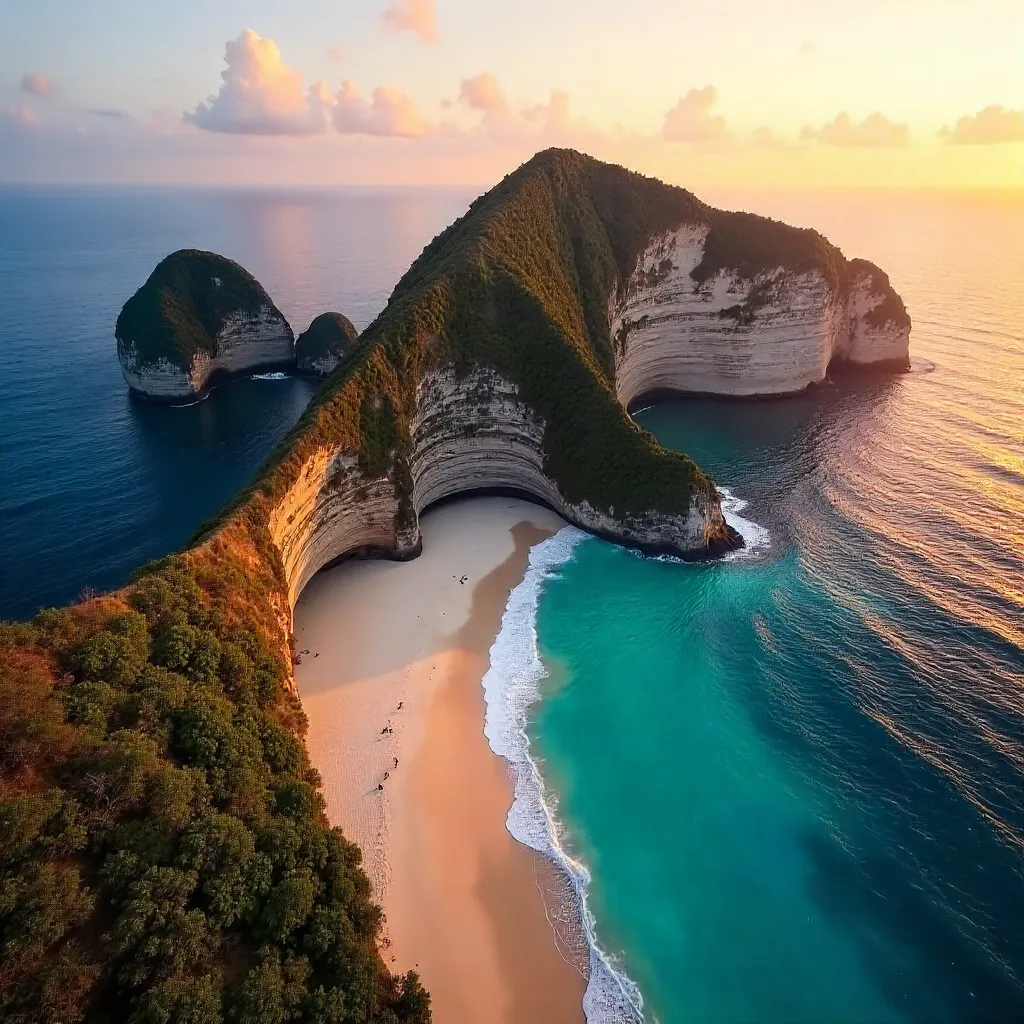 Aerial View of Kelingking Beach, Bali