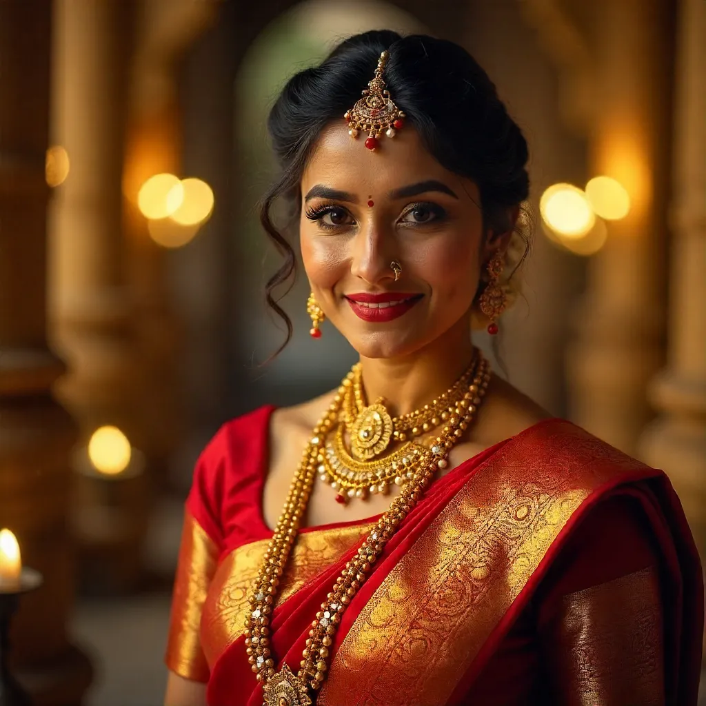 Telangana Bride in Silk Saree with Jasmine Adornments