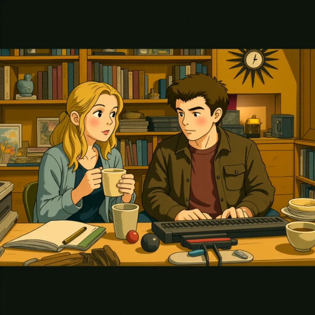 Kate Winslet and Jack Black in The Holiday (2006) - Anime style