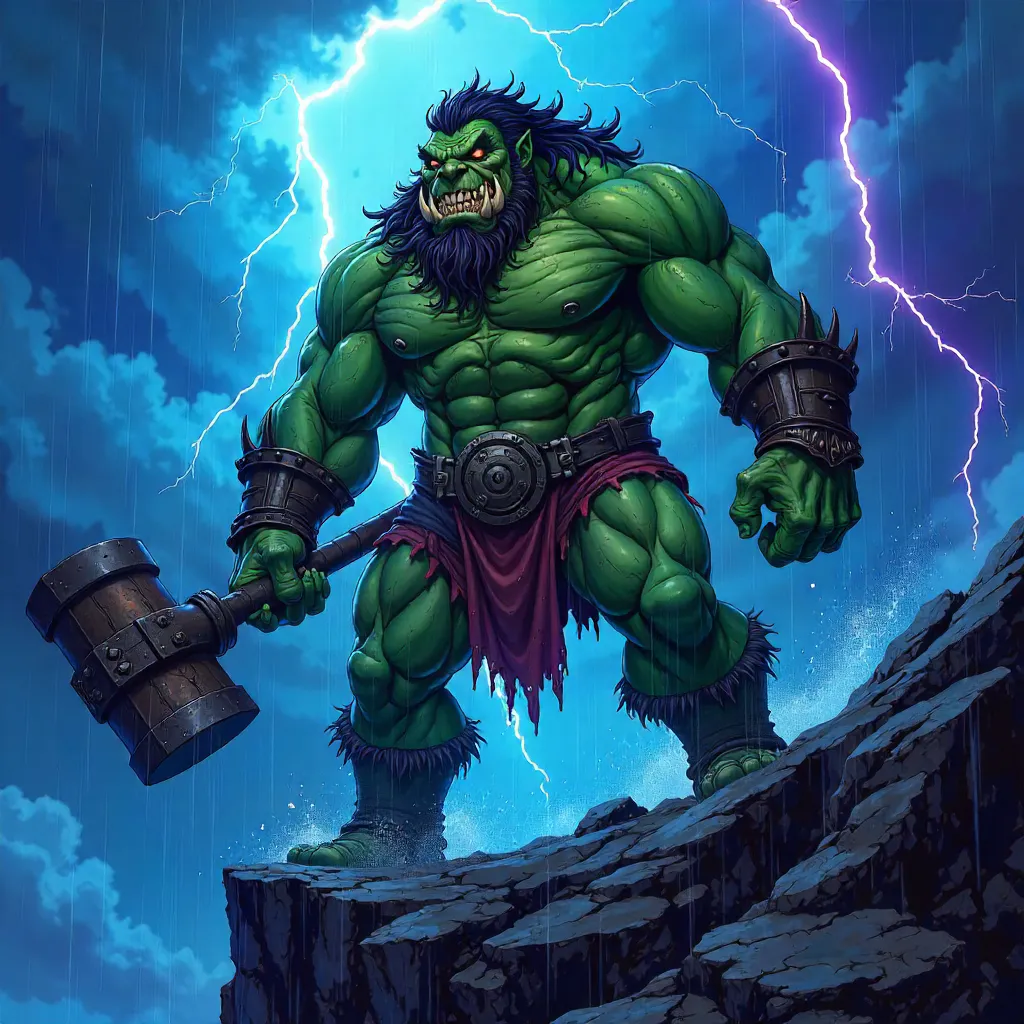Thunderstorm Ogre: An Epic Anime Storm