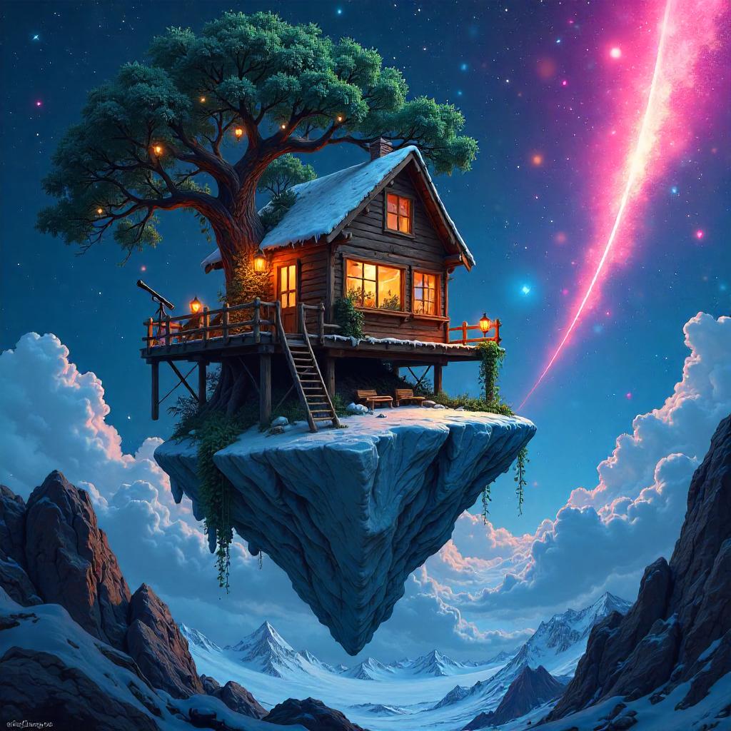 Treehouse on a Comet: Neon Digital Dream