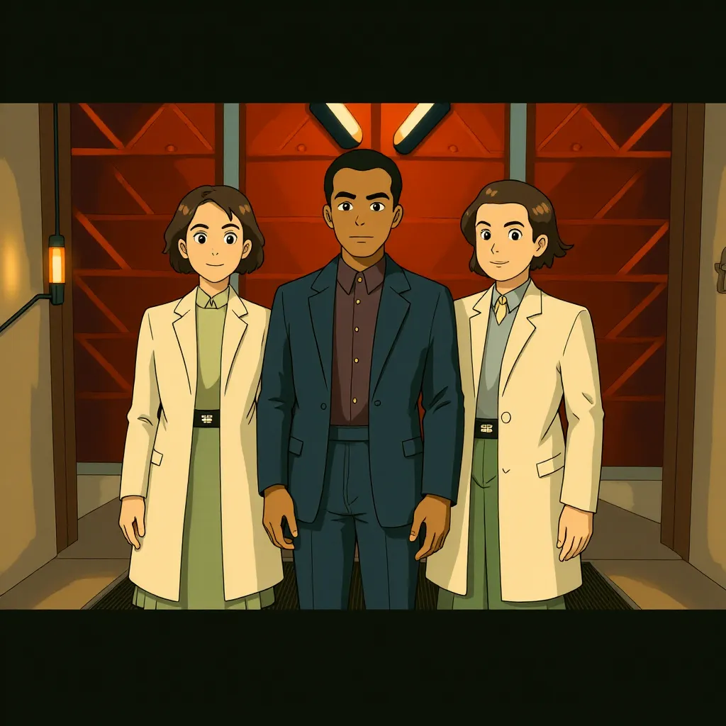 Miriam Shor, Chukwudi Iwuji, and Nico Santos in Guardians of the Galaxy Vol. 3 (2023) - Anime style