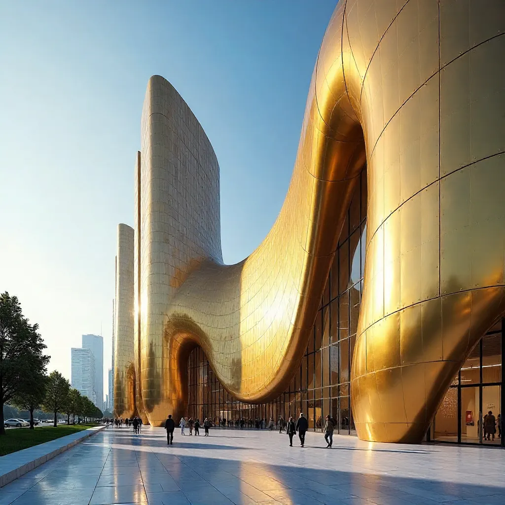 Golden Waves Over Moscow: Striking Modern Architecture
