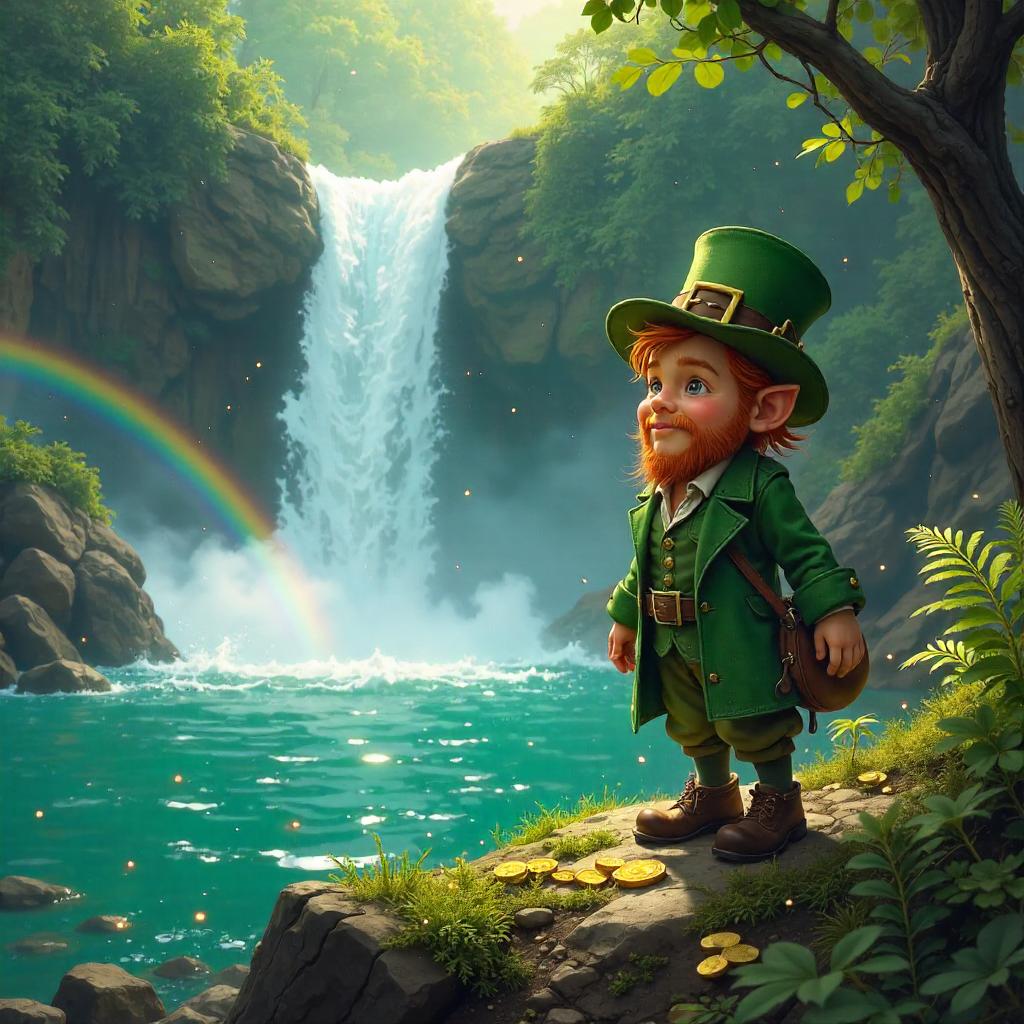 Leprechaun by Waterfall: Concept Art