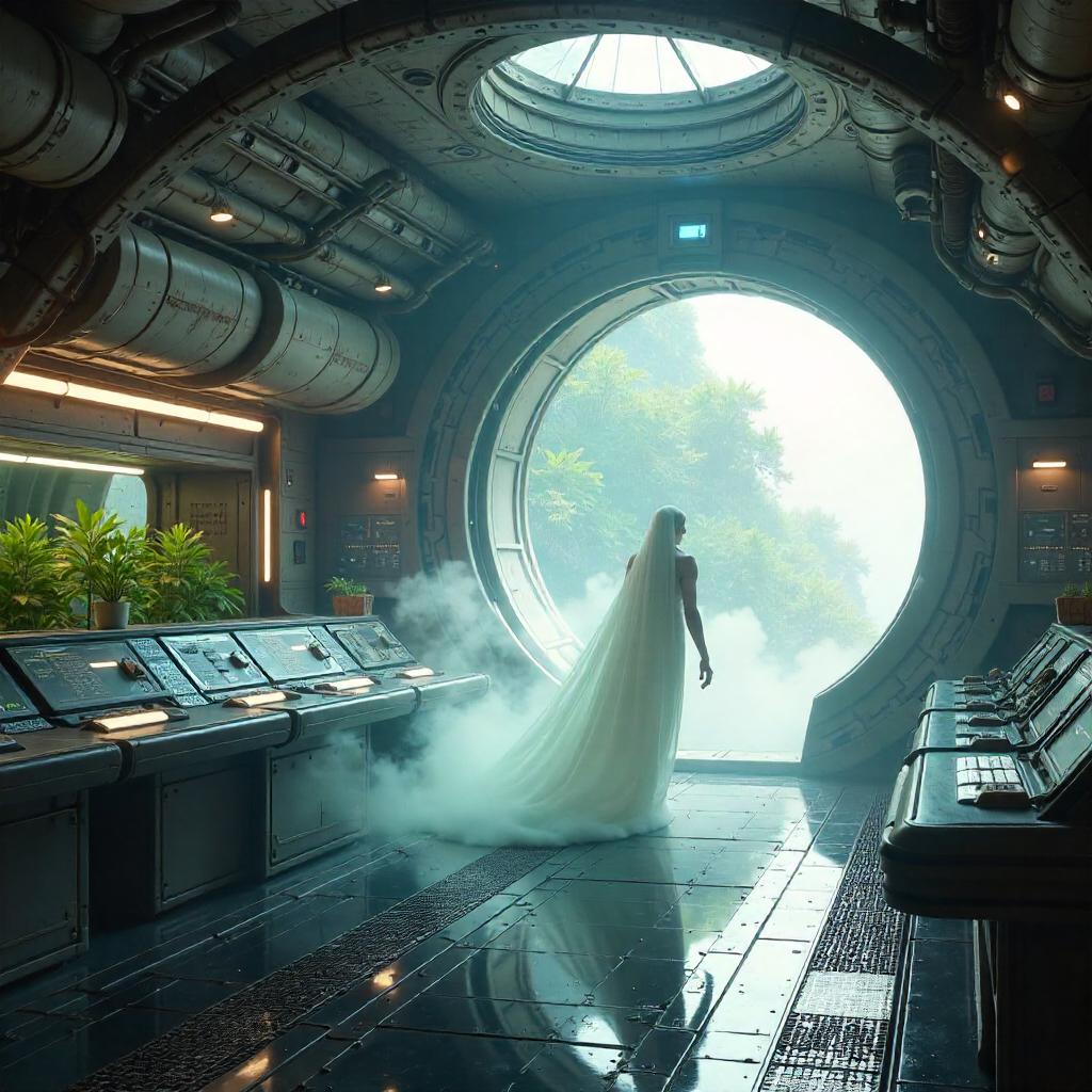 Photoreal Wraith in a Terraforming Station