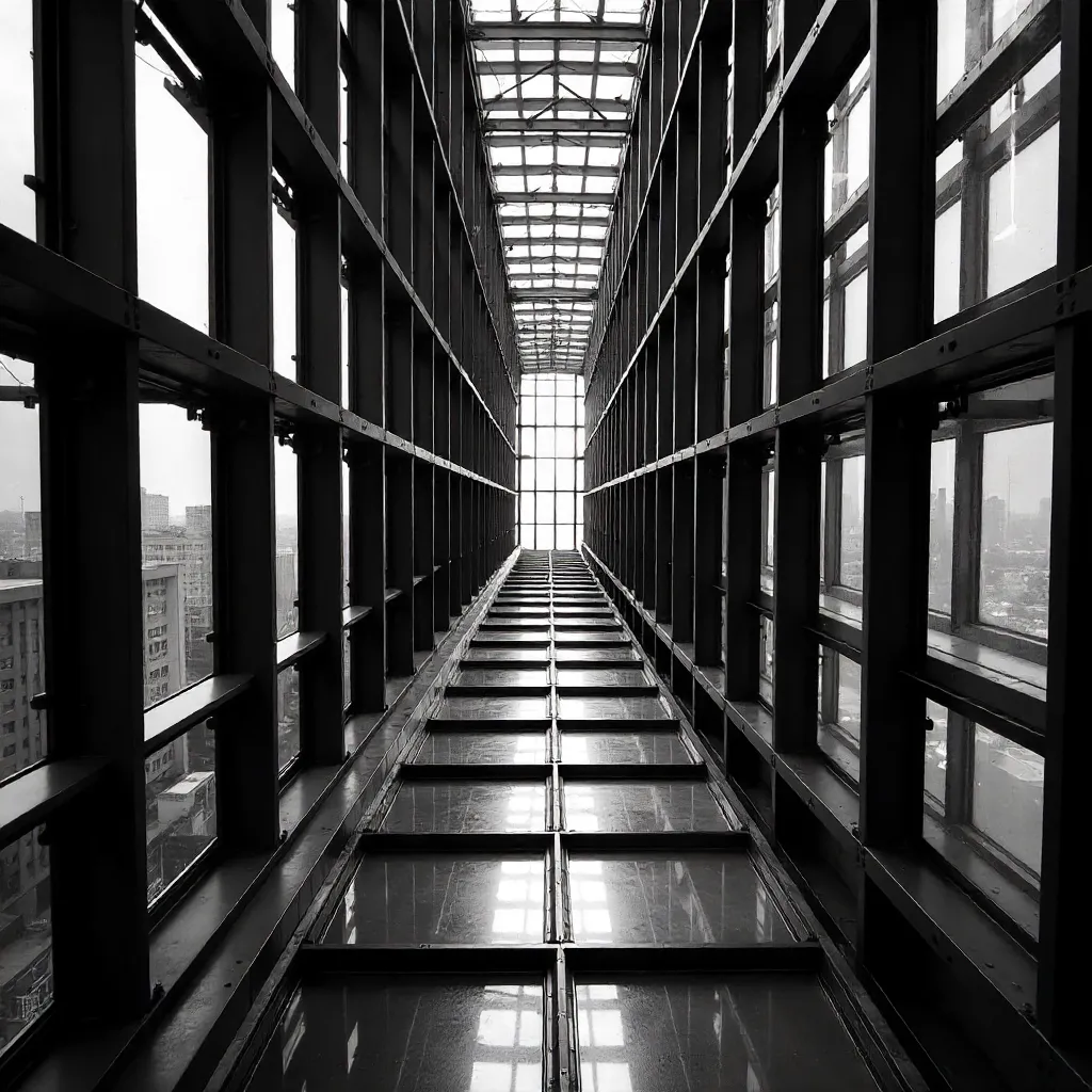 Monochrome Grid: Modern Architecture in High Contrast