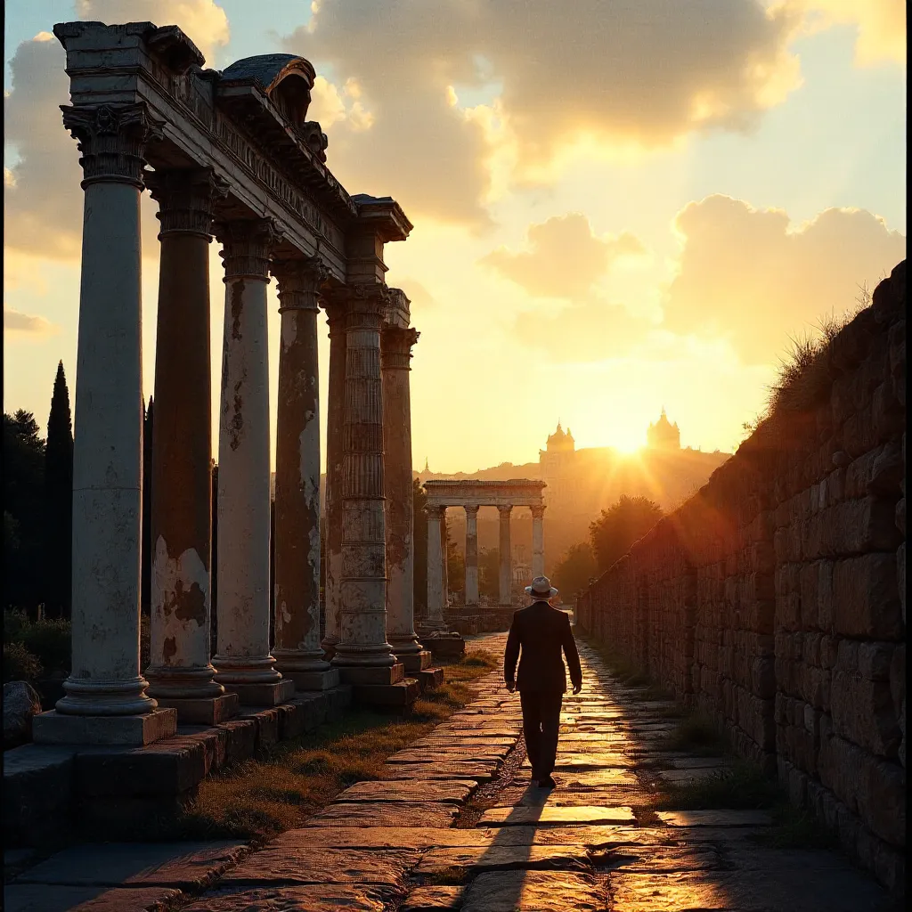 Sunset Nostalgic Film at the Roman Forum