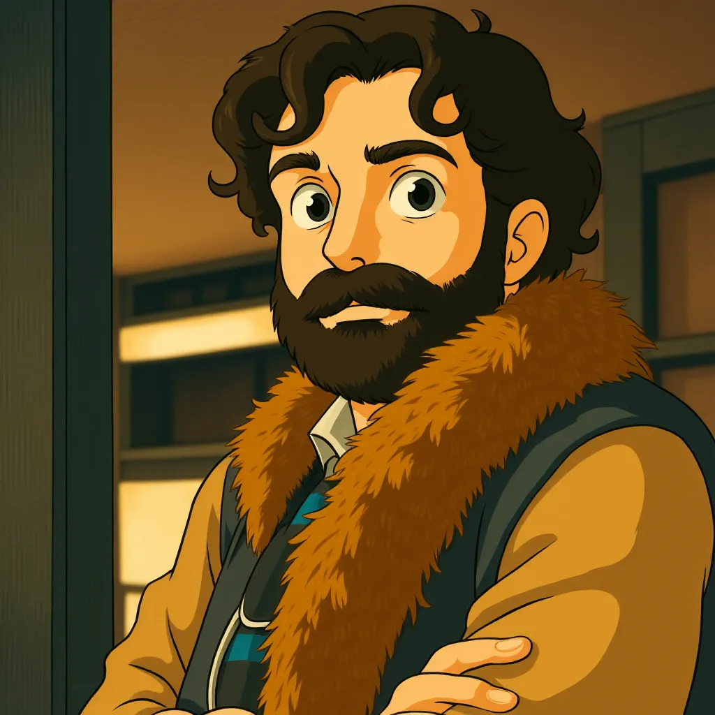 Demián Bichir in The Hateful Eight (2015) - Anime style