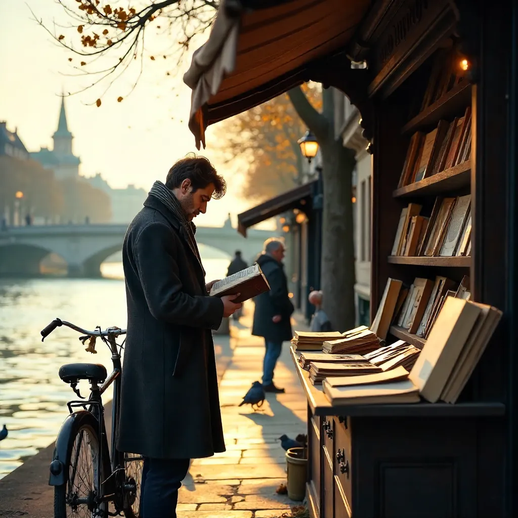 Reading by the Seine: A Paris Bouquiniste Moment