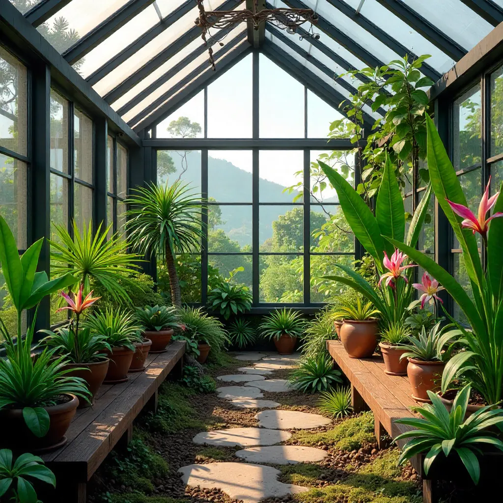 Tranquil Greenhouse in Lota, Chile: Lush Oasis