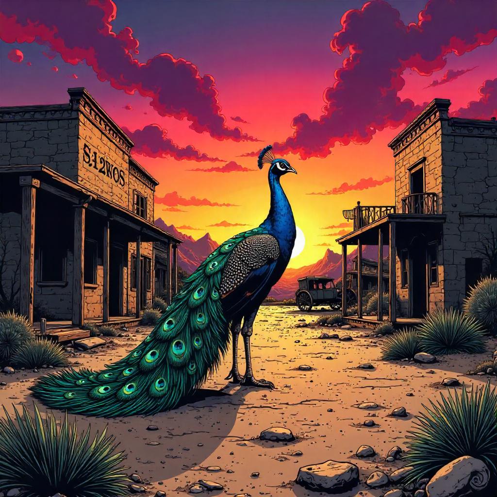 Peacock in a Ghost Town: Comic Showdown