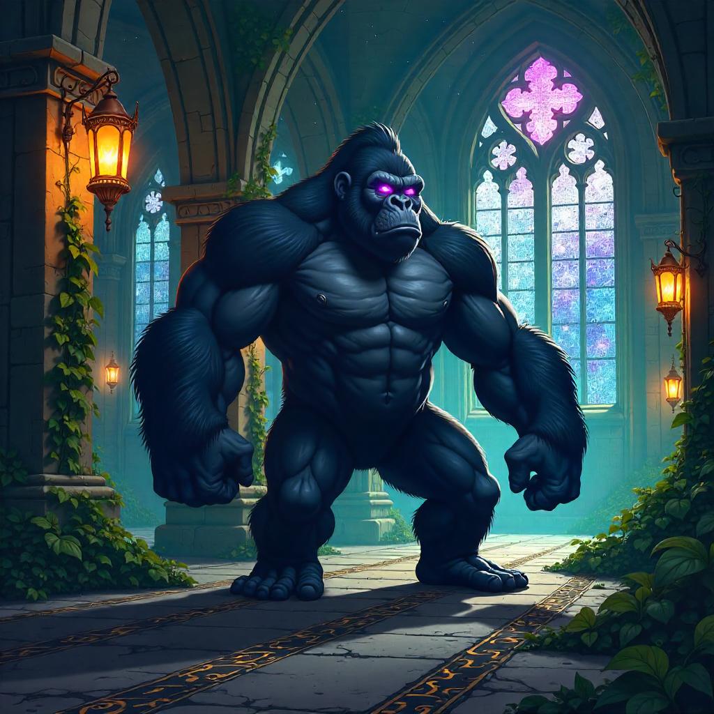 Gorilla Knight in an Enchanted Castle - Anime