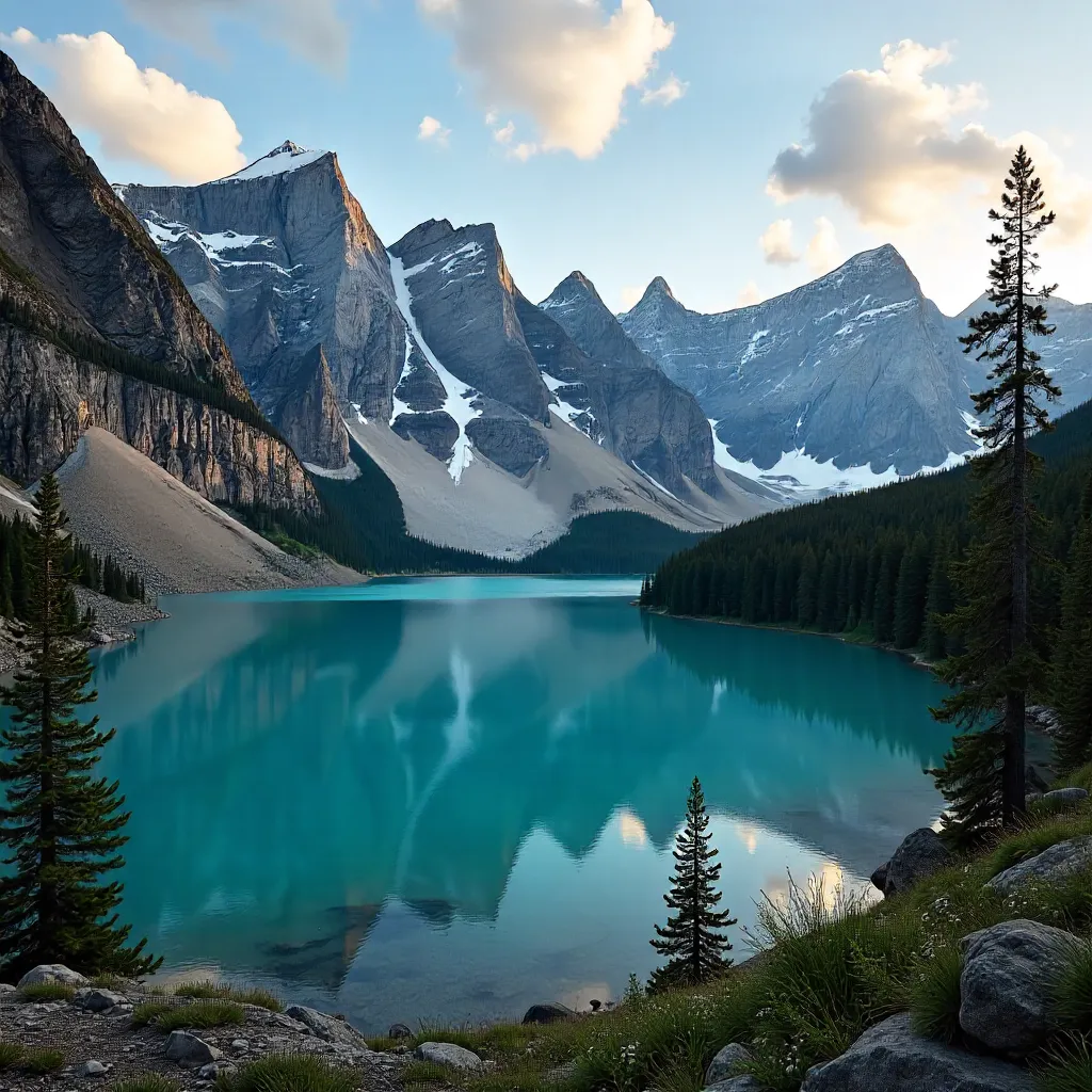 Banff Sunrise over Moraine Lake and Rockies