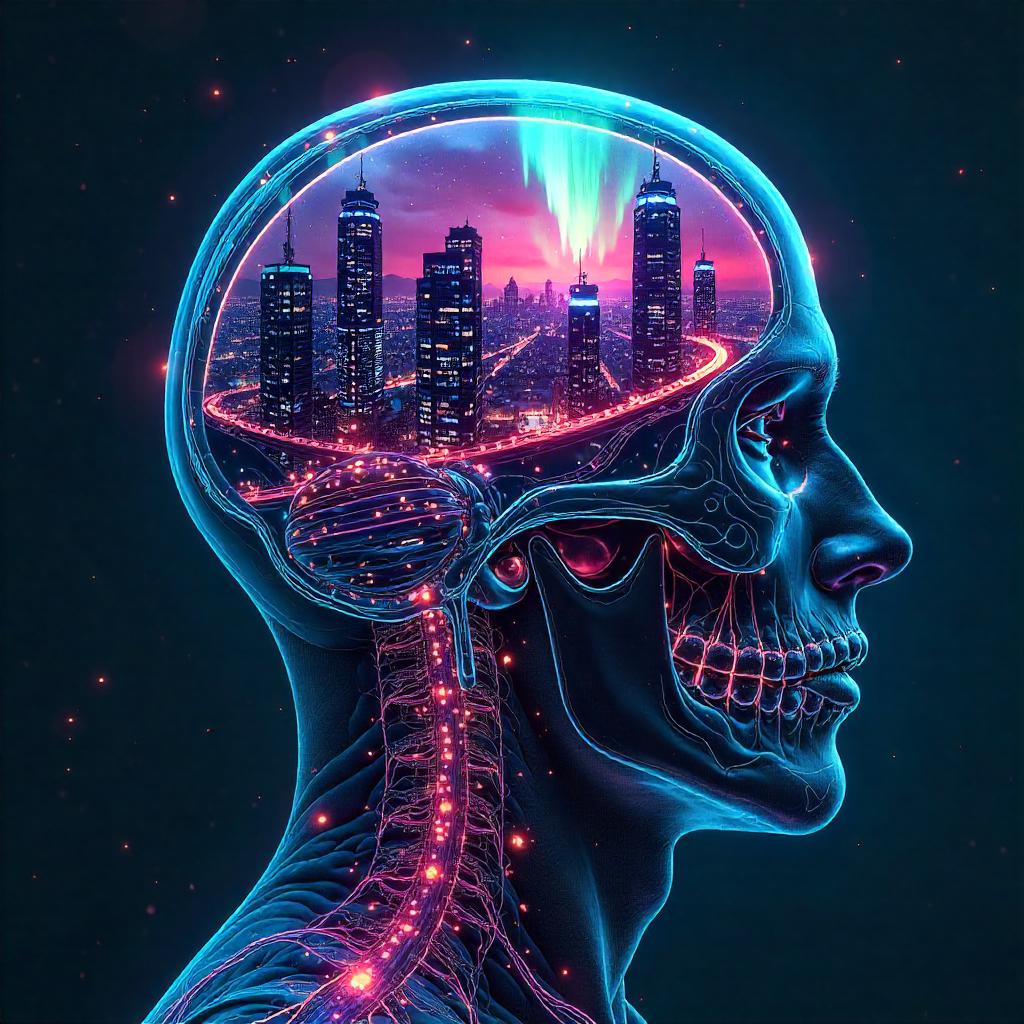 Aurora Mindscape: Neon Cyberpunk Brain City