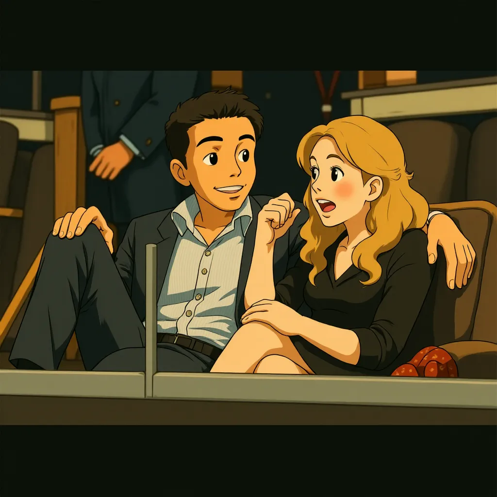 Will Smith and Margot Robbie in Focus (2015) - Anime style