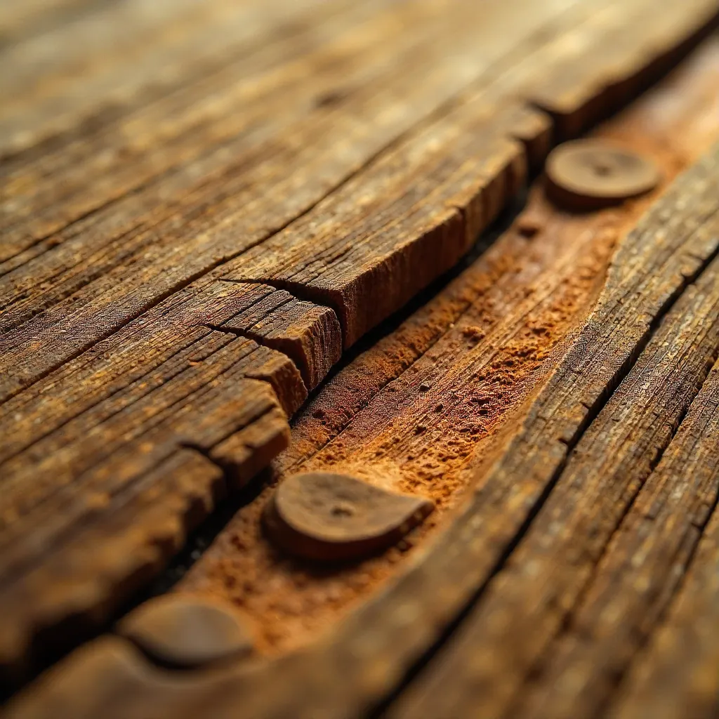 Macro Close-Up: Textured Wood Grain with Lichtspiel
