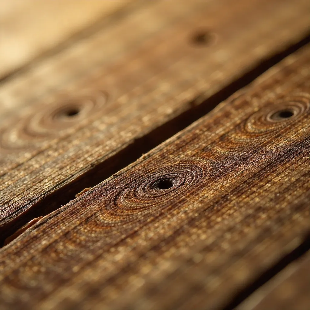 Lichtspiel: Macro Wood Grain Close-Up