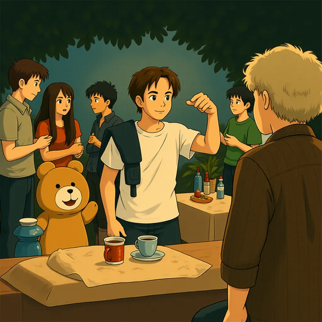 Mark Wahlberg, Sam J. Jones, and Seth MacFarlane in Ted (2012) - Anime style
