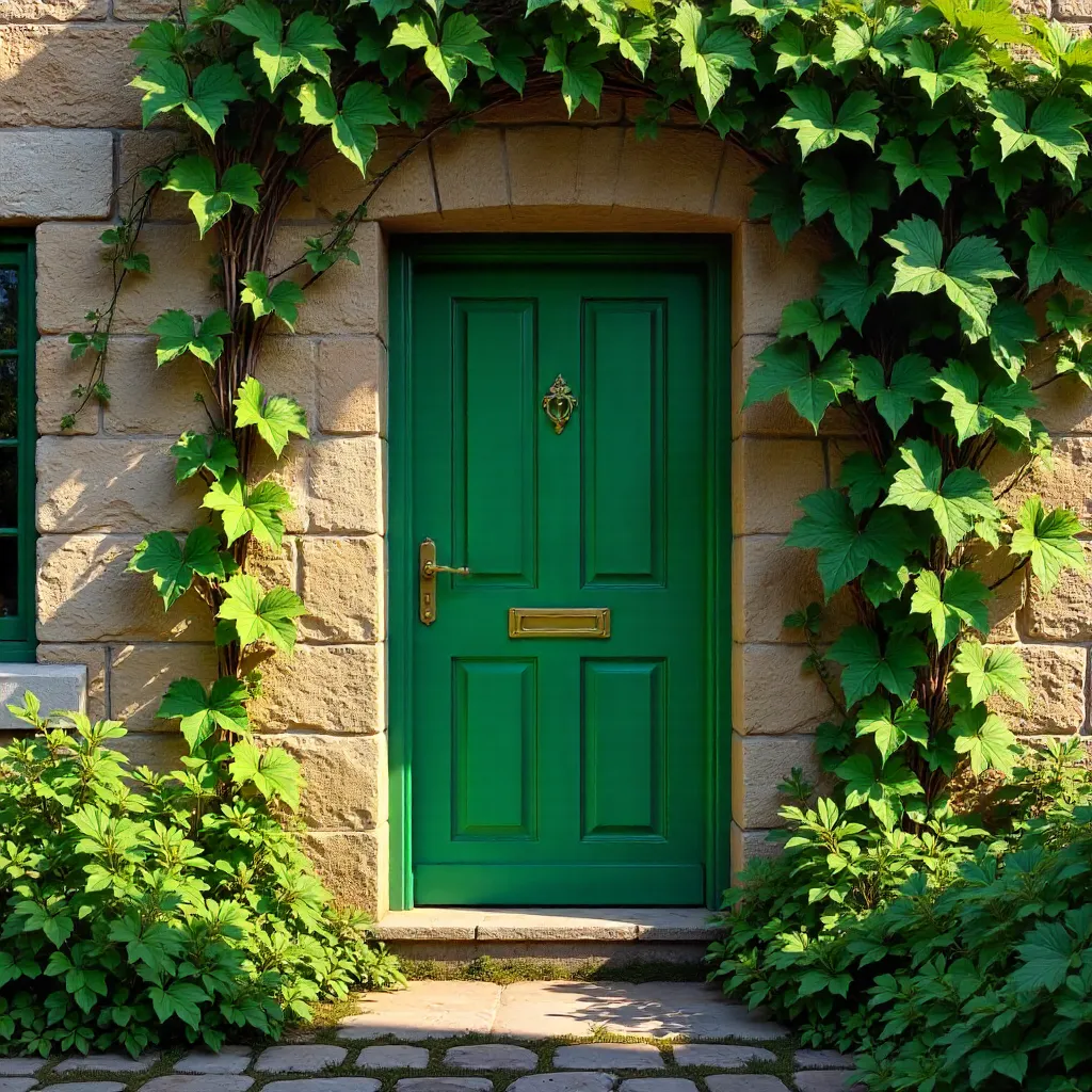 Emerald Door in Ivy-Covered Avoncliff Cottage