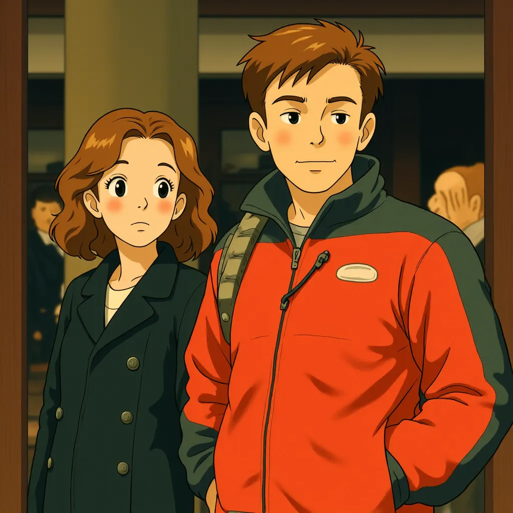 Russell Crowe and Elizabeth Banks in The Next Three Days (2010) - Anime style