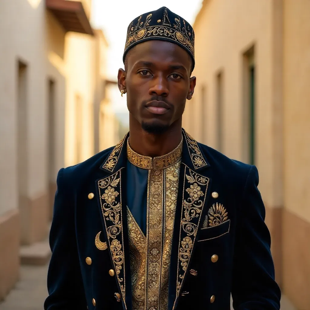 Elegant Zaria Portrait: Modern Hausa Style