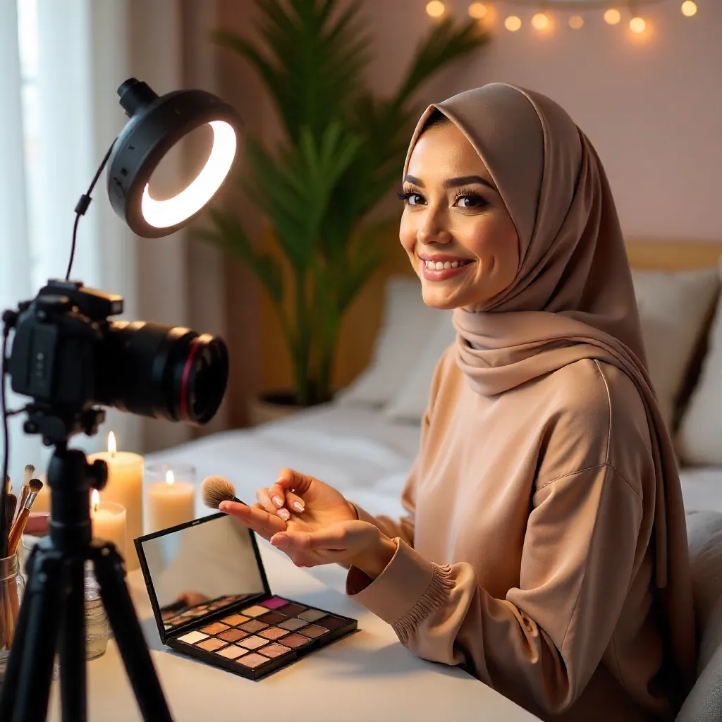 Hijab Vlogger: Bedroom Eyeshadow Tutorial