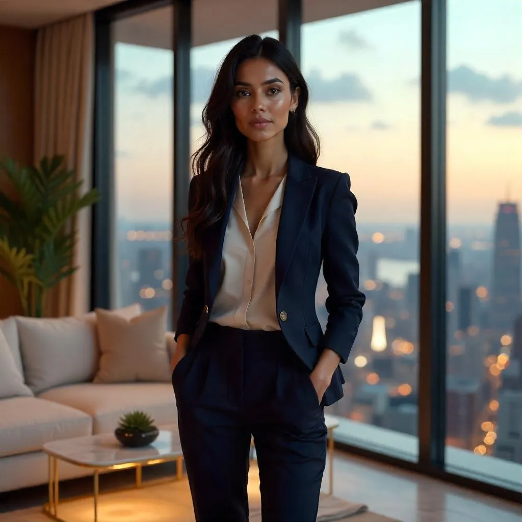 Midnight Skyline Penthouse: Adult Middle Eastern Woman