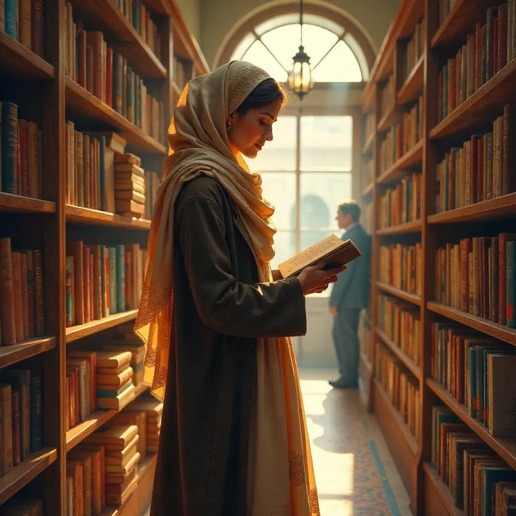 Bookstore Dream: Middle Eastern Woman in Concept Art