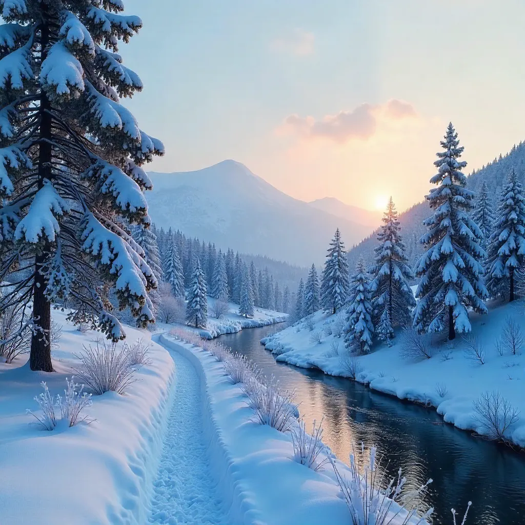 Captivating Frosty Winter Landscape in Čajniče