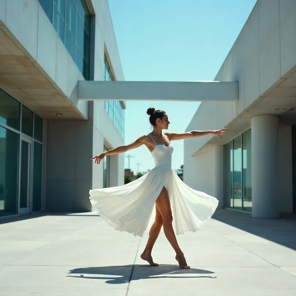 Barefoot Elegance Amid Modern Architecture
