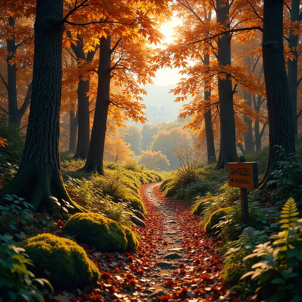 Autumn Forest Path in Istanbul — Tranquil Exploration