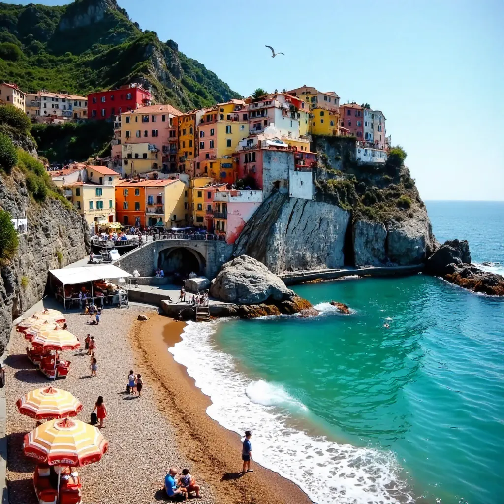 Vibrant Monterosso Beach in Cinque Terre