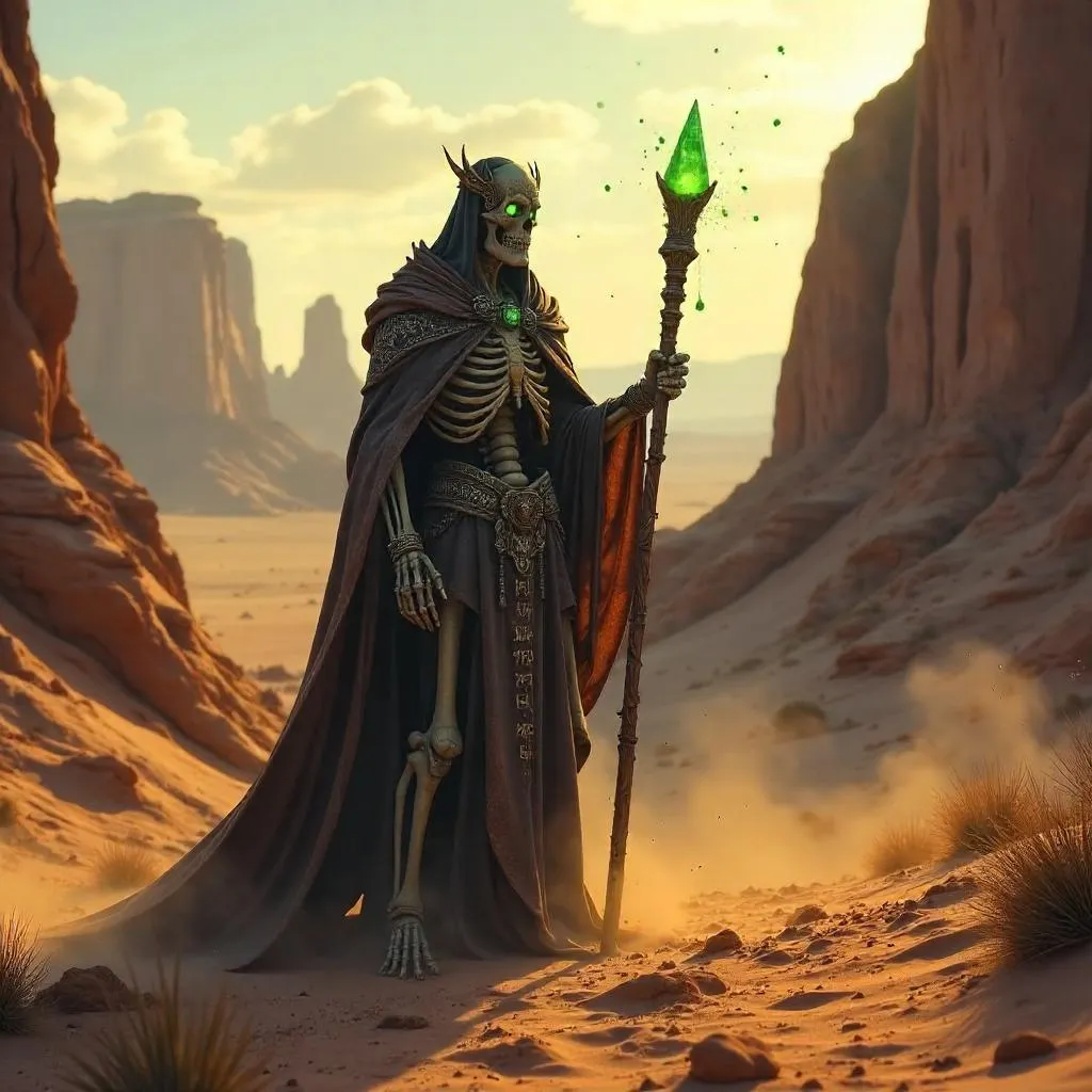 Photorealistic Lich in a Desert Canyon