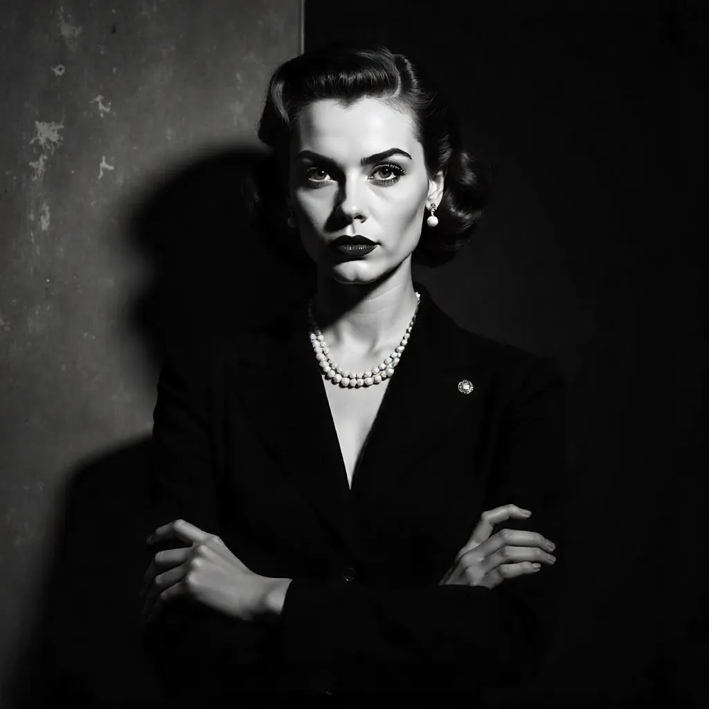 Intense Vintage Noir Portrait