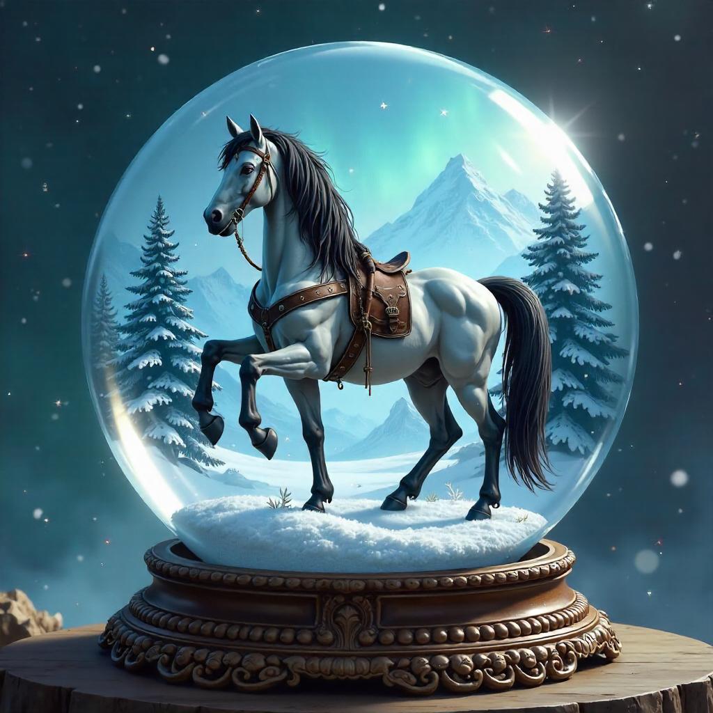 Centaur in a Snow Globe - Digital Fantasy