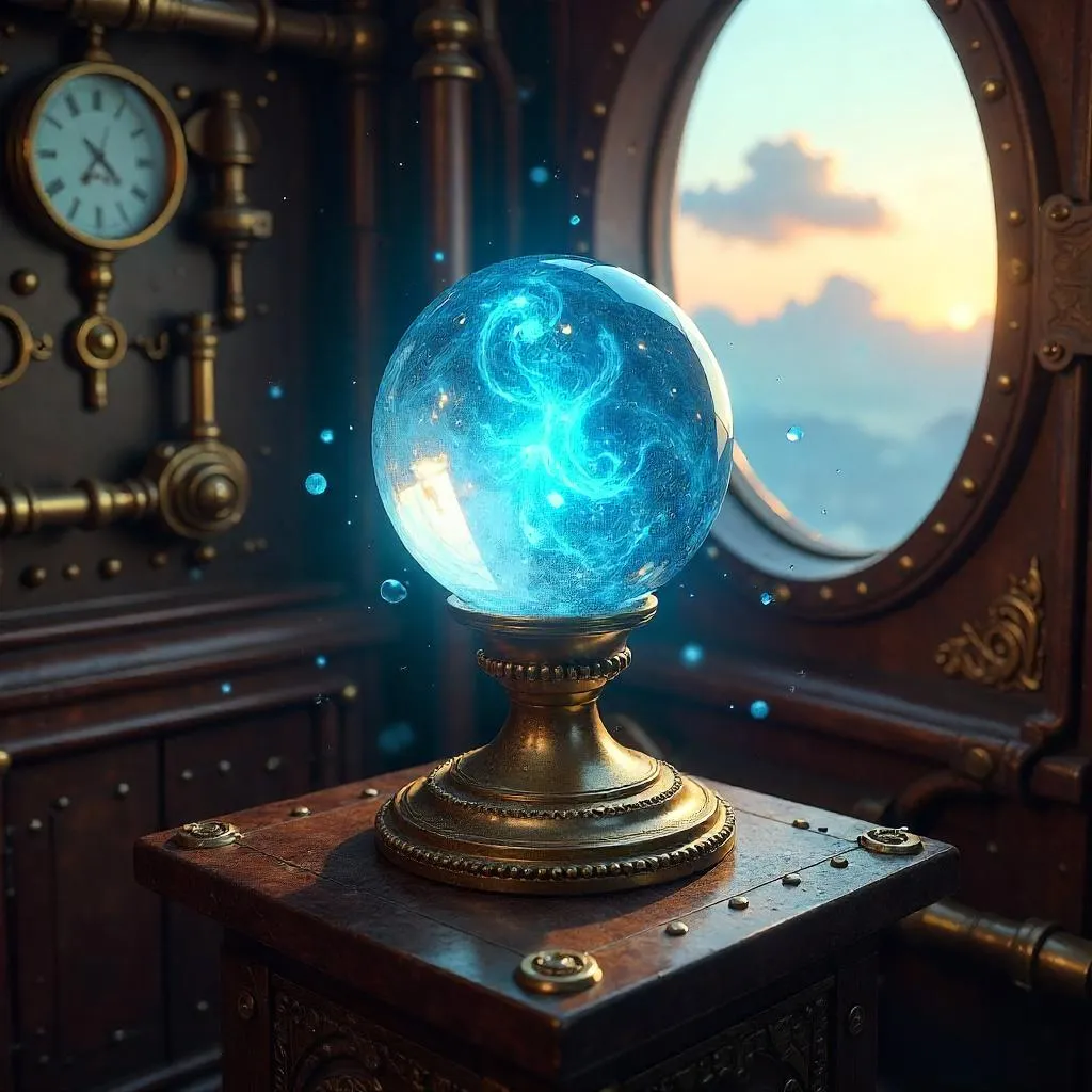 Soul Gem Aboard a Photorealistic Brass Airship