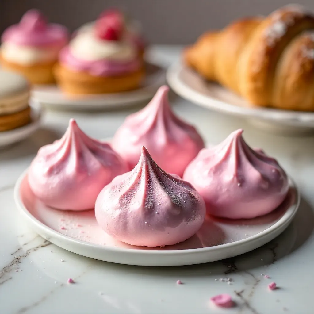 Pink Meringue Dream Among Pastries